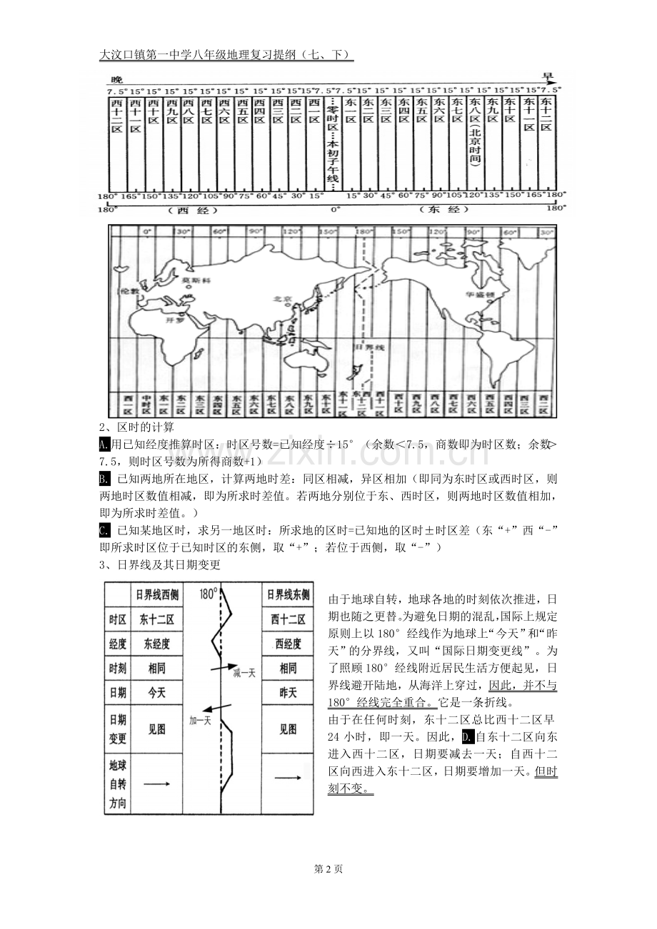 湘教版七年级地理下册知识点.doc_第2页