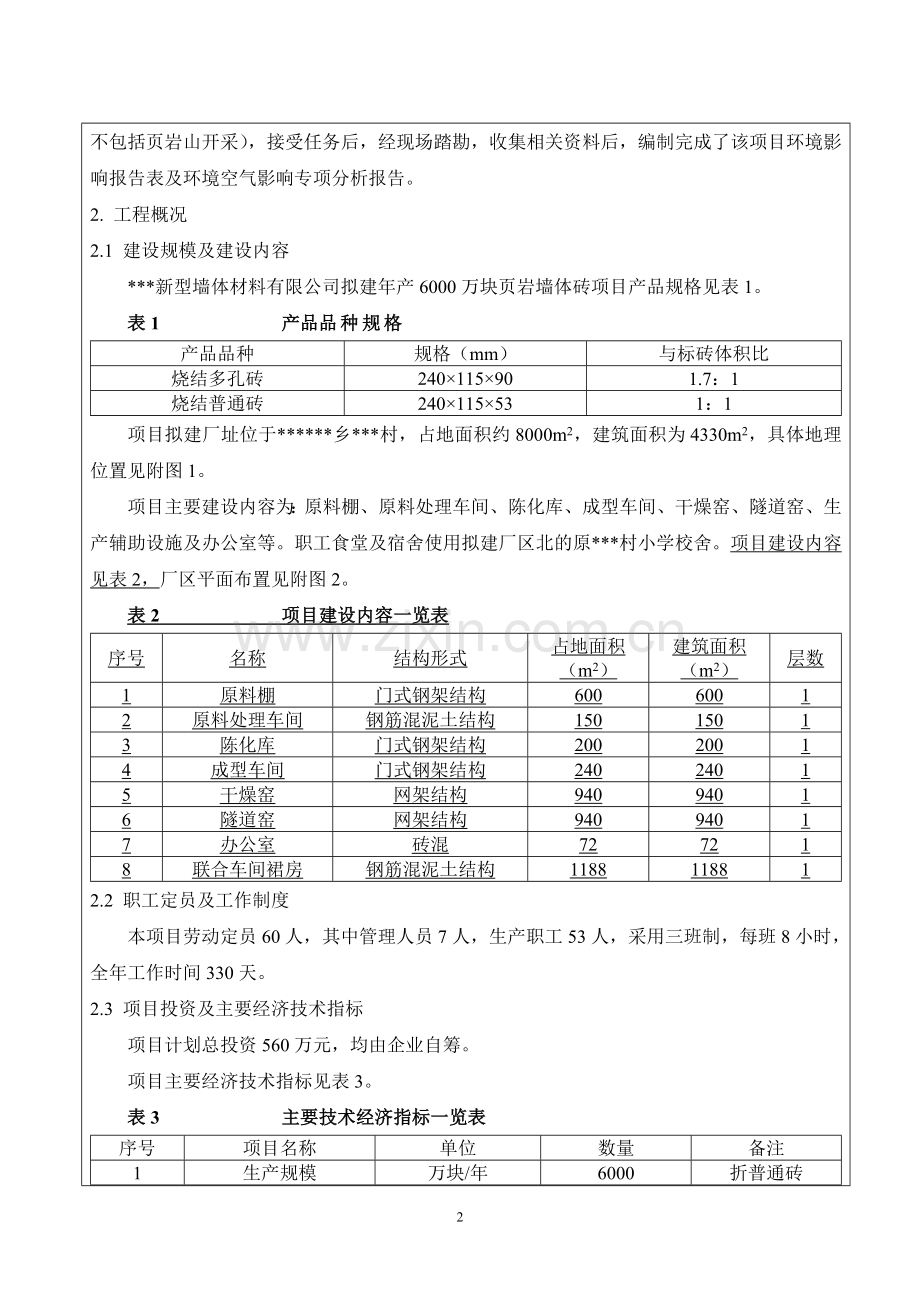 年产6000万块页岩墙体砖环境影响评估报告书.doc_第3页