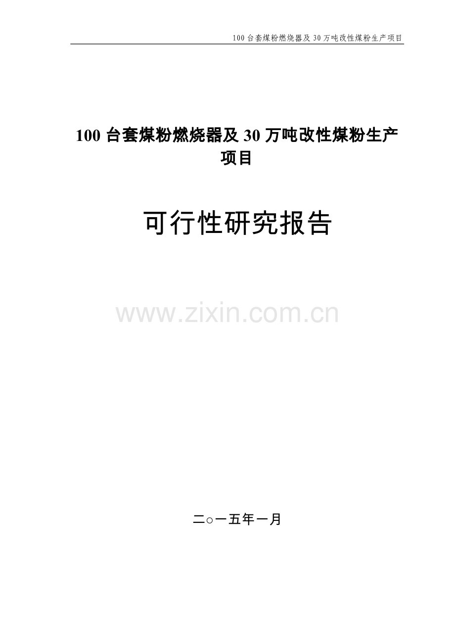 煤粉燃烧器及改性煤粉生产项目可行性论证报告.doc_第2页