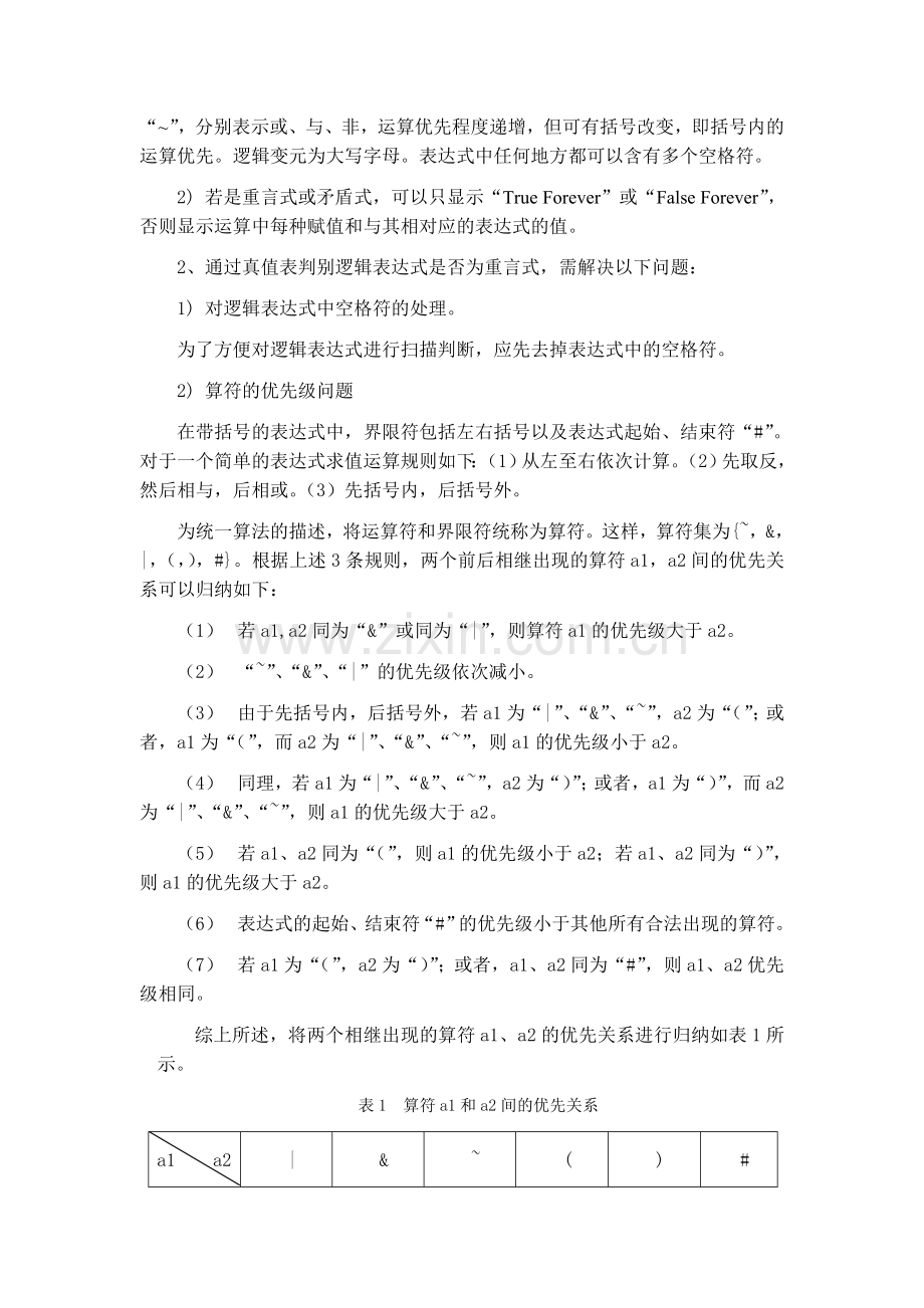 数据结构与算法课程设计报告重言式判别.doc_第3页