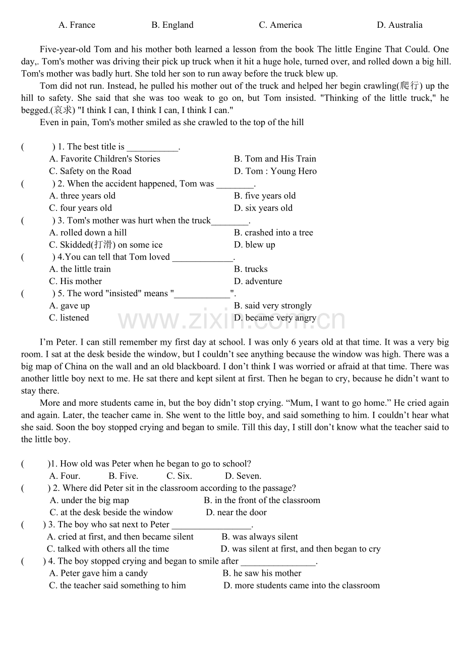 【小升初】六年级英语阅读理解专项练习(-45篇含答案)[1].doc_第2页