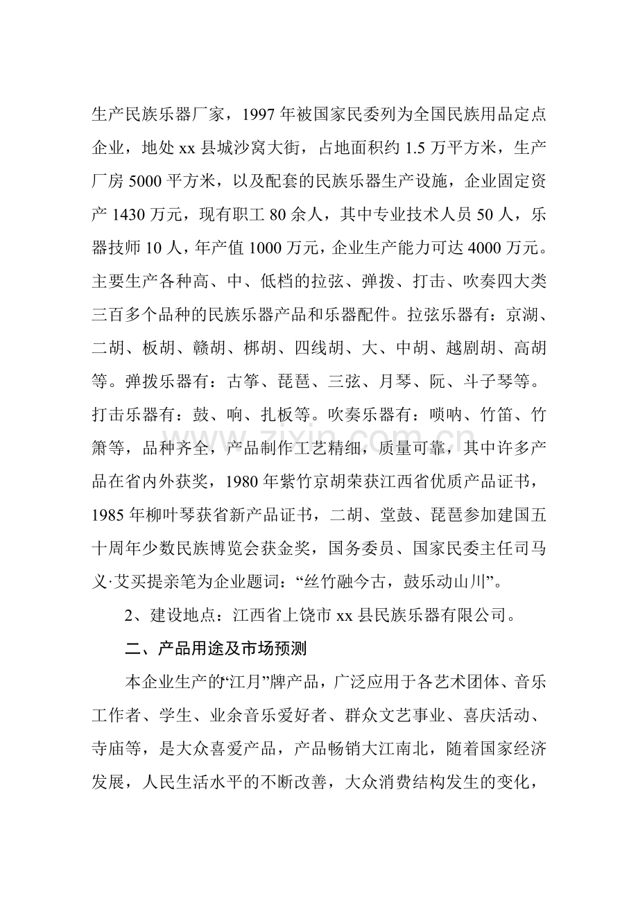 扩建民族乐器生产线可行性策划书.doc_第3页