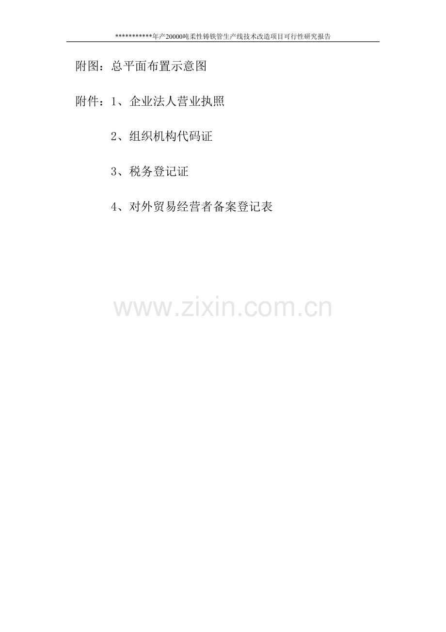 年产20000吨柔性铸铁管生产线技术改造项目可行性论证报告1.doc_第2页