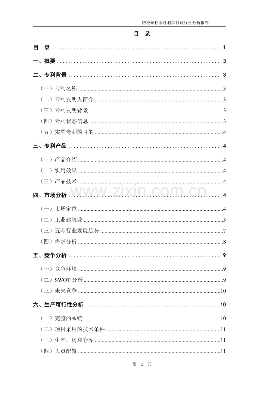 防松螺栓套件利项目项目可行性研究报告.doc_第2页