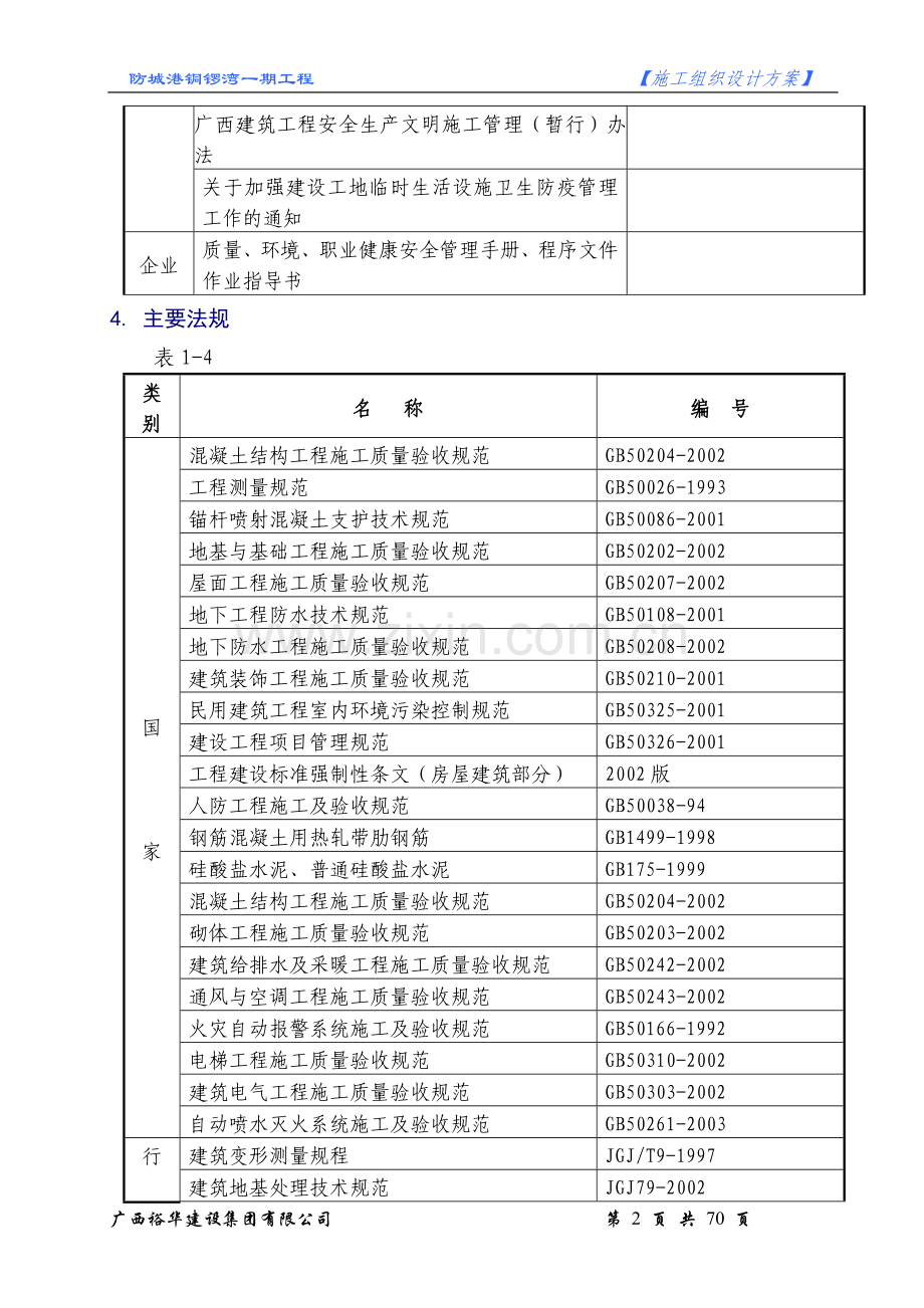 防城港铜锣湾一期工程施工组织设计.doc_第2页