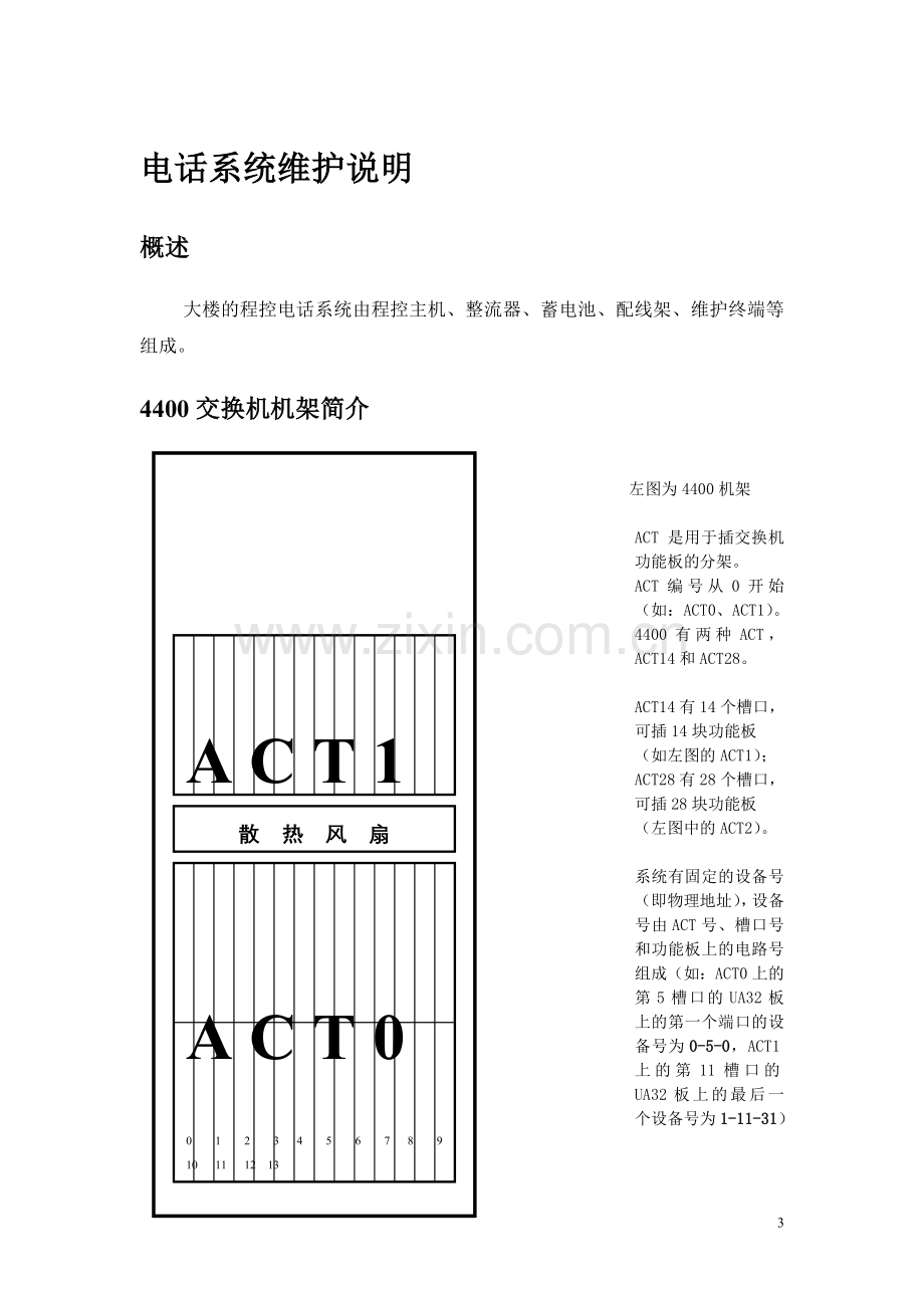 手册-大楼程控电话系统用户培训手册-(4400交换机).doc_第3页