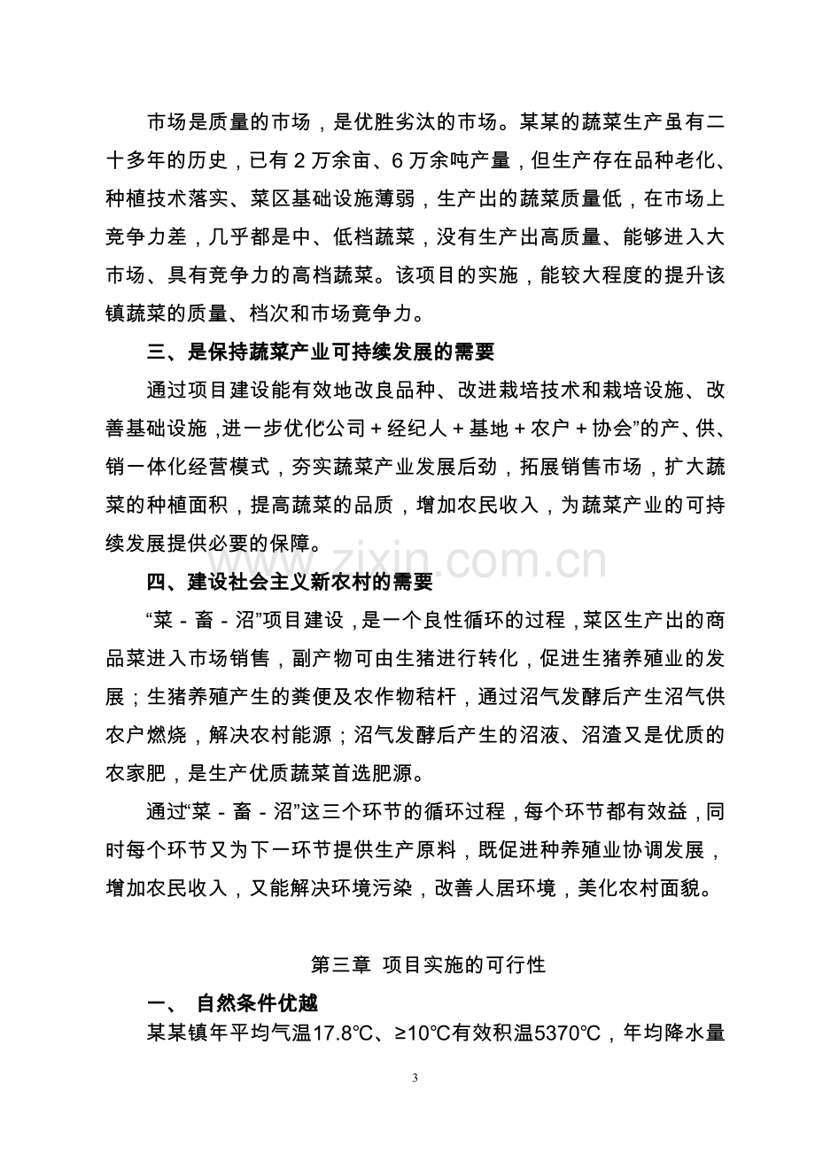 无公害蔬菜产业化基地可行性分析报告.doc_第3页