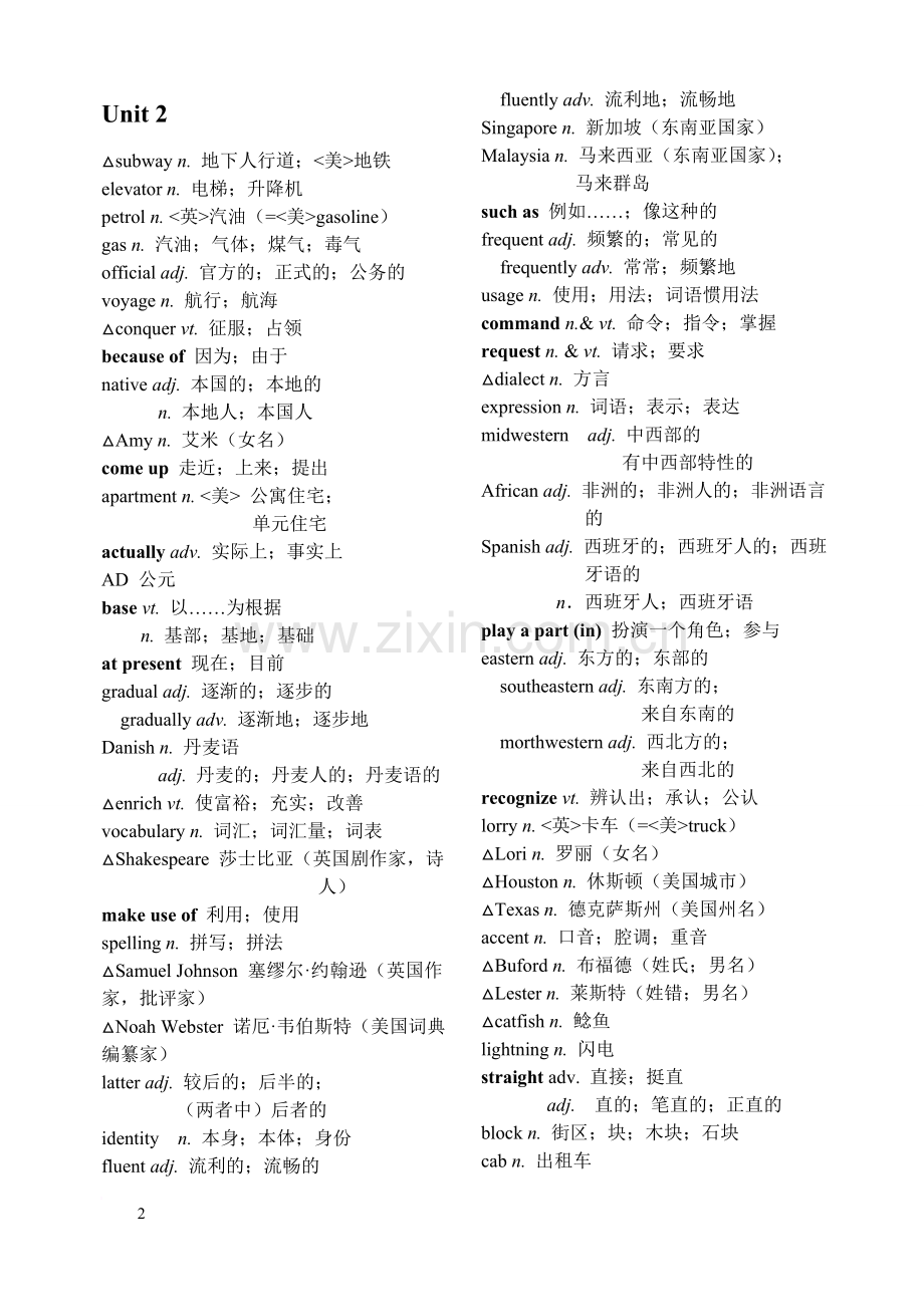 【】高中英语(新课标-人教版)必修一至选修八词汇表.doc_第2页