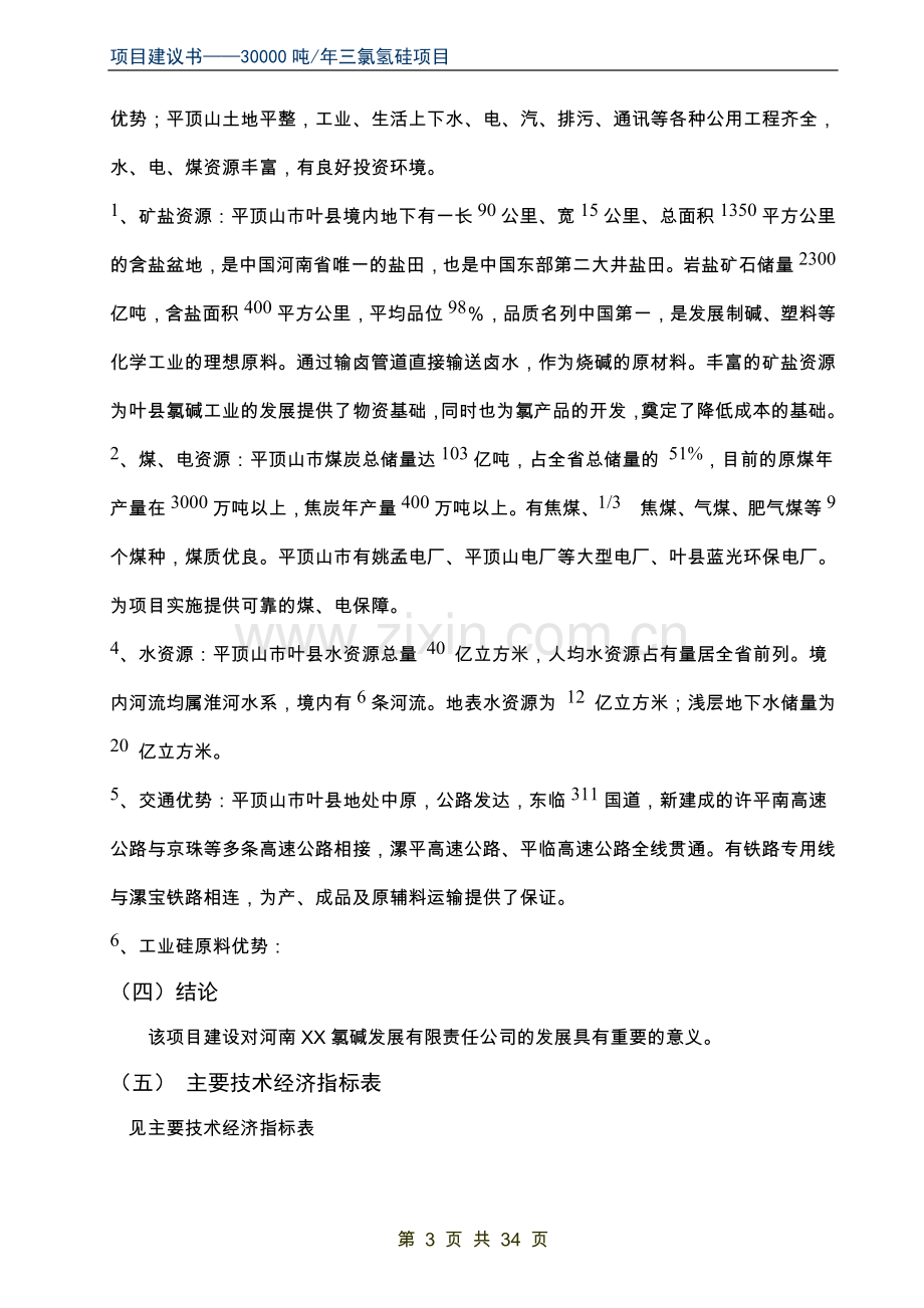 年产30000吨三氯氢硅项目可行性论证报告.doc_第3页