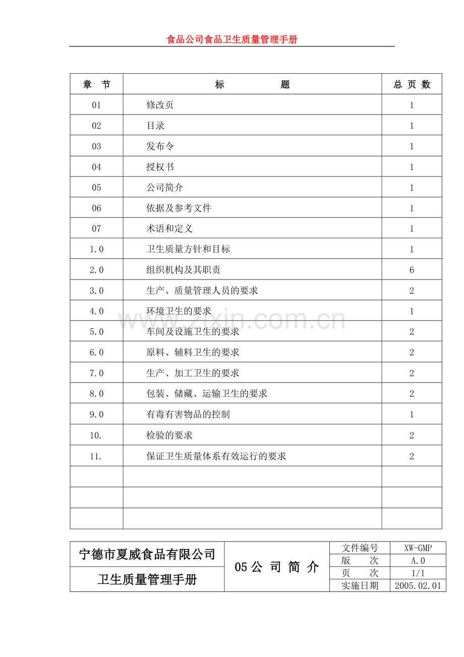 手册-食品公司食品卫生质量管理手册-全册.doc_第3页