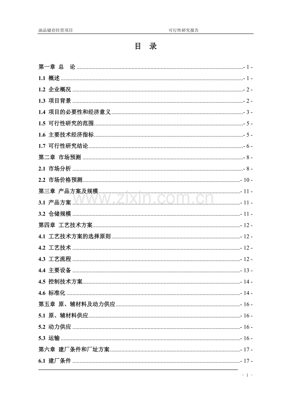 油品储存经营项目可行性分析报告.doc_第1页