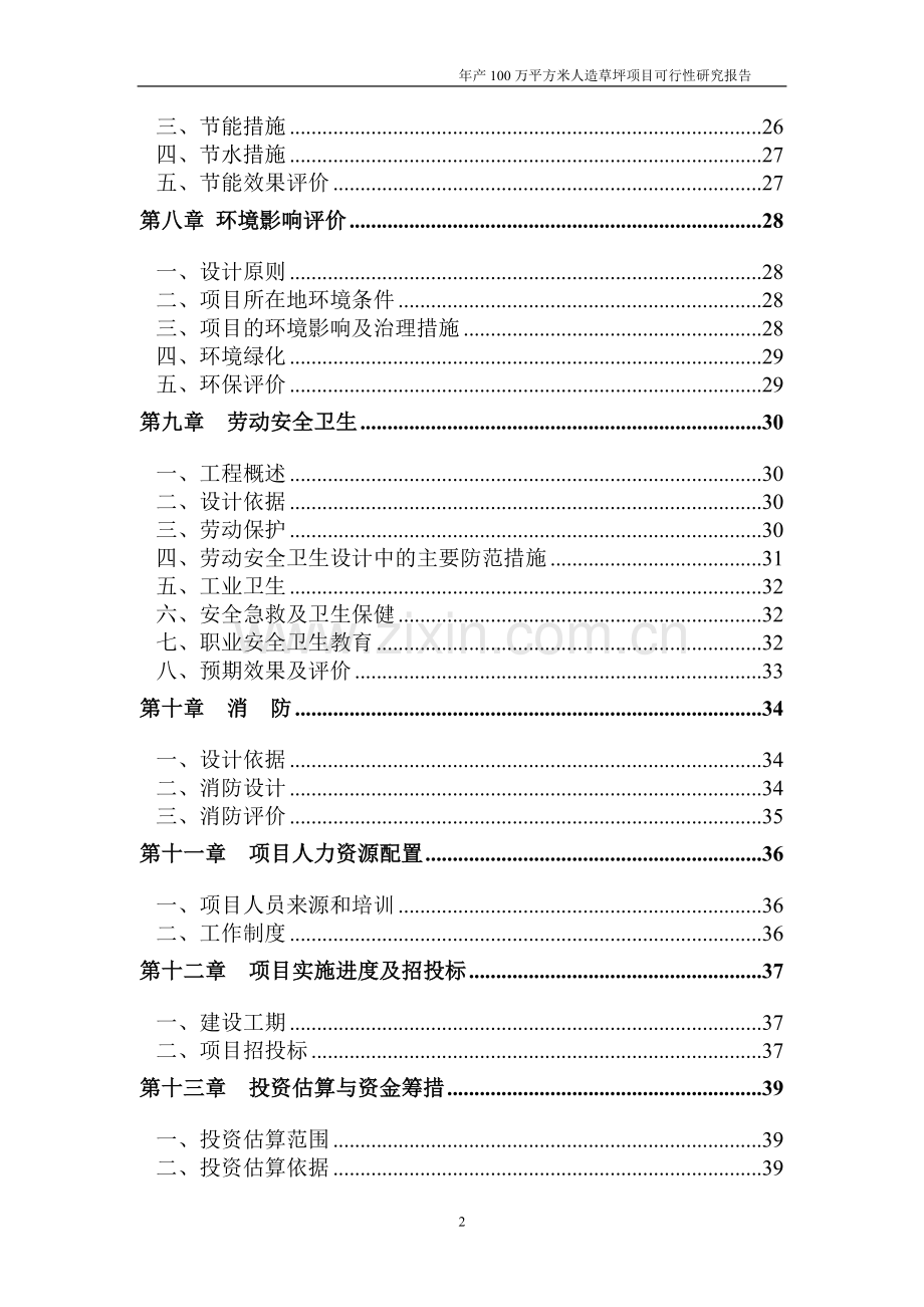 年产一百万平米人造草坪项目可行性论证报告.doc_第2页