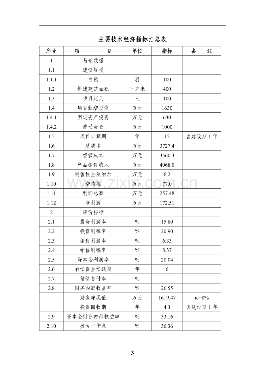 100万羽白鹅养殖基地建设项目可行性论证报告-(2).doc_第3页