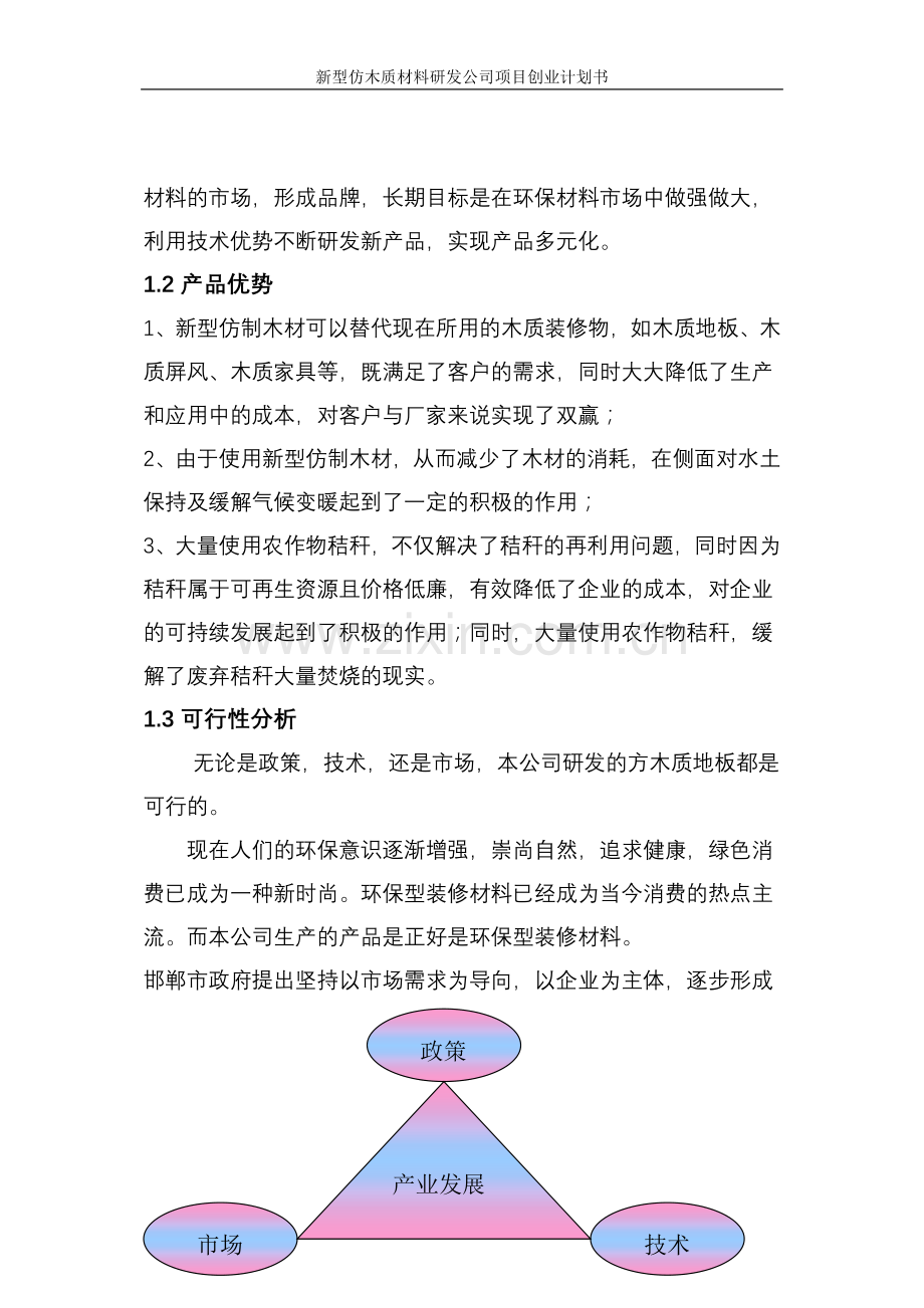 毕业设计-新型仿木质材料研发公司项目创业谋划书.doc_第2页