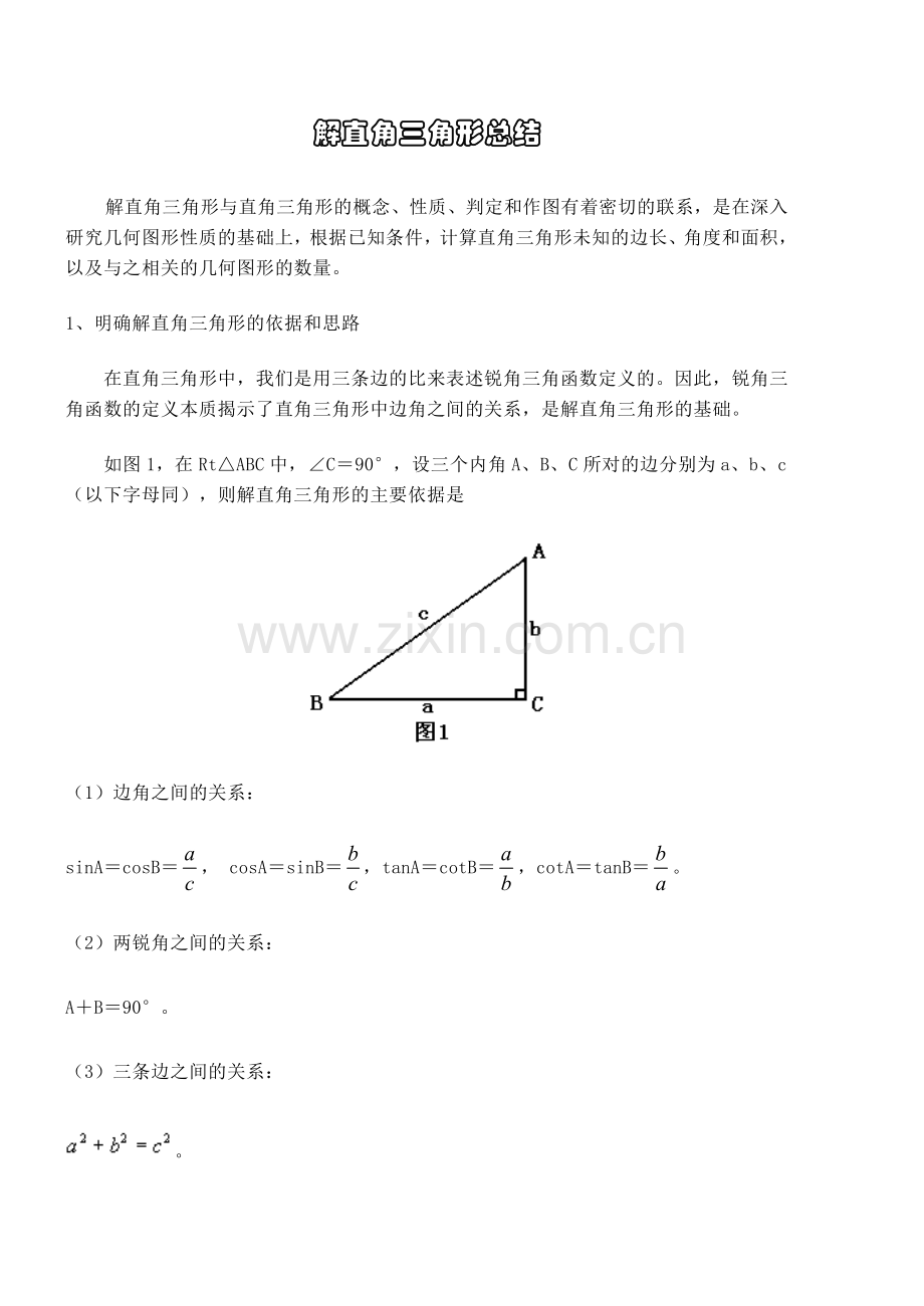 解直角三角形总结.doc_第1页