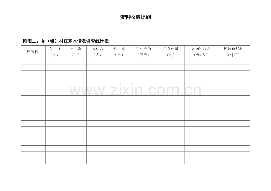 镇总体规划基础资料调查表.doc_第2页