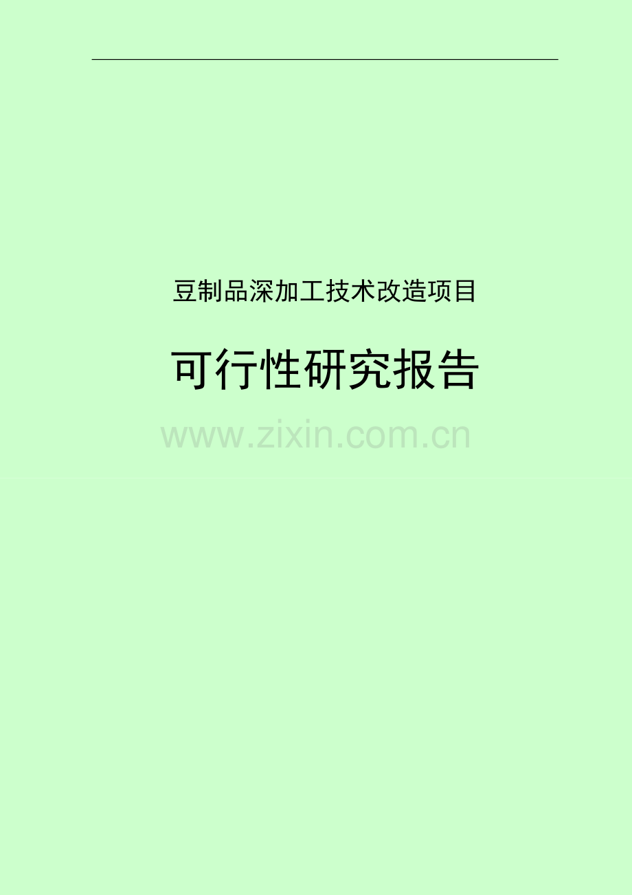 豆制品深加工技术改造项目申请立项可研报告.doc_第1页