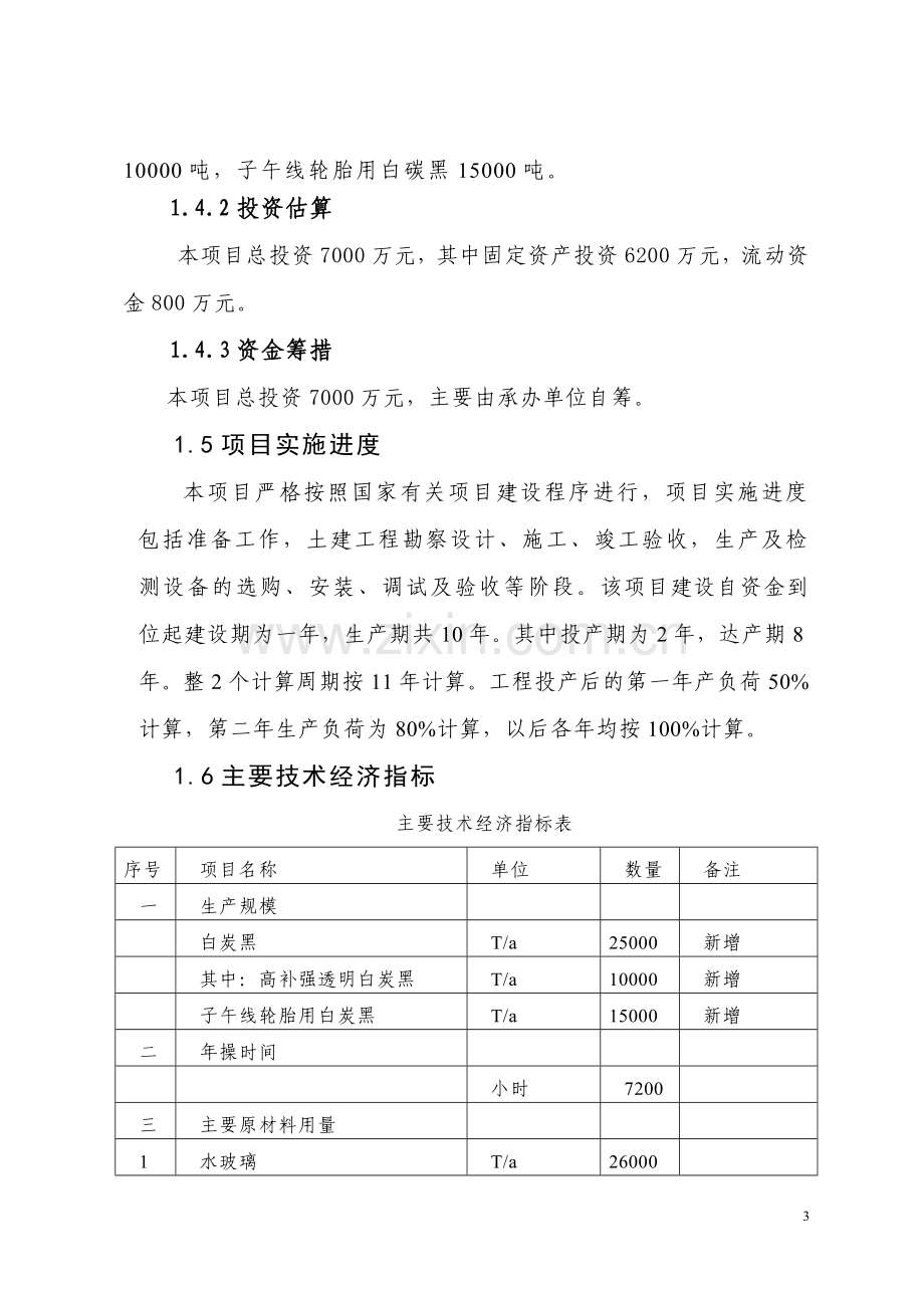 年产2.5万吨白碳黑项目可行性策划书.doc_第3页