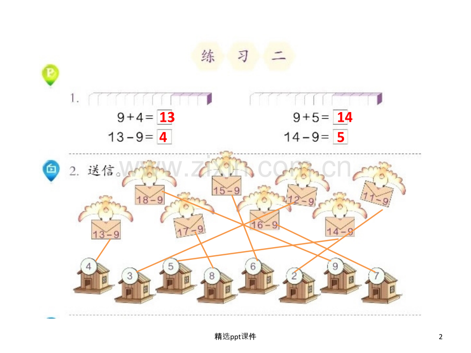 人教版小学一年级数学下册《练习二、三》PPT课件.ppt_第2页