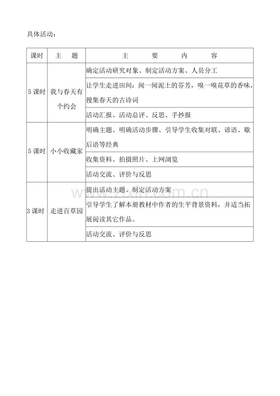 四年级语文综合实践活动教学计划.doc_第3页