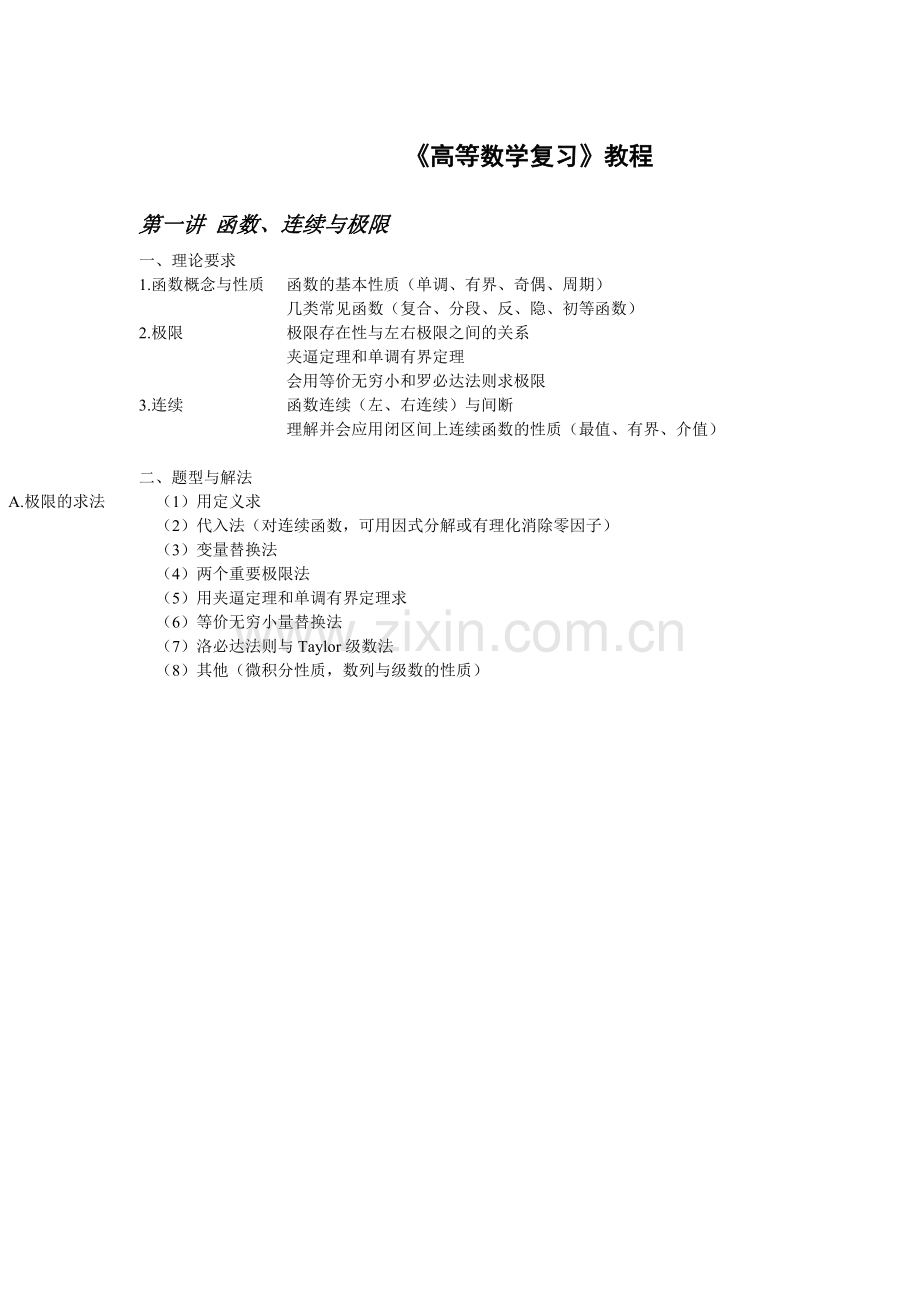 高等数学复习资料大全.doc_第1页