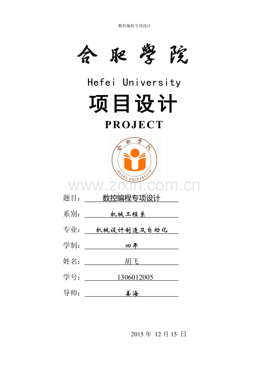 数控编程专项设计--大学毕业设计论文.doc_第1页