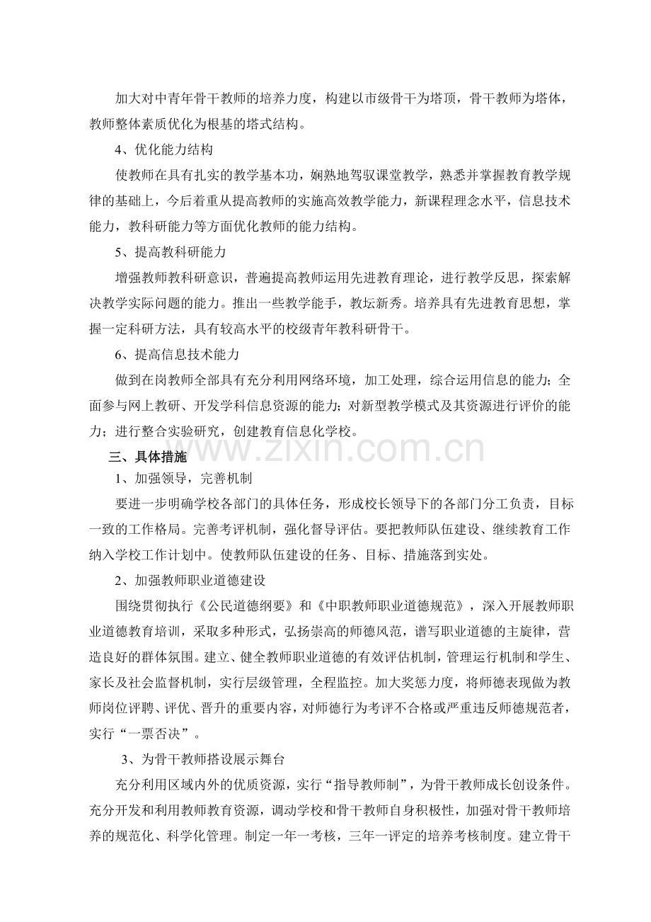 中职学校师资队伍建设规划.doc_第2页