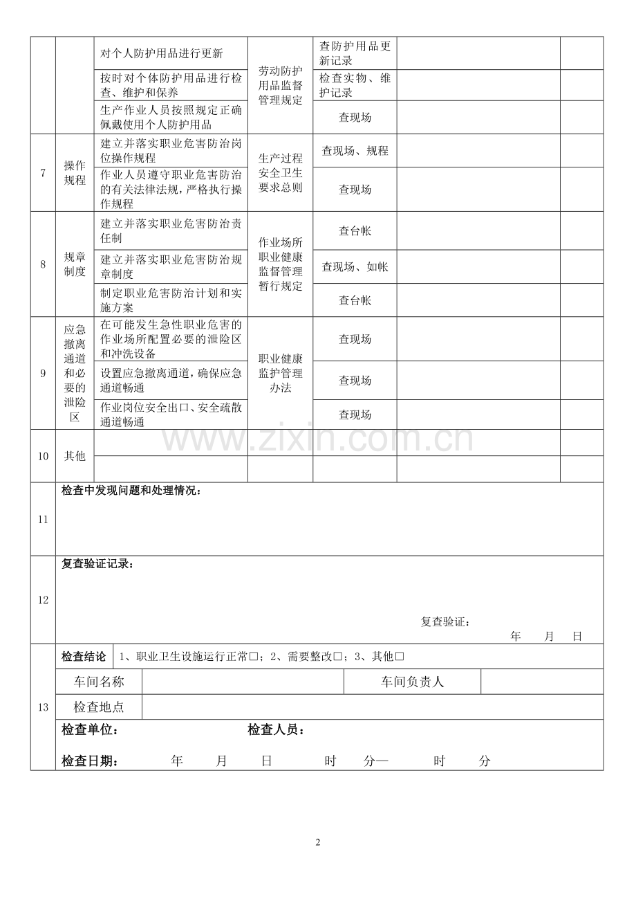 职业卫生检查表.doc_第2页