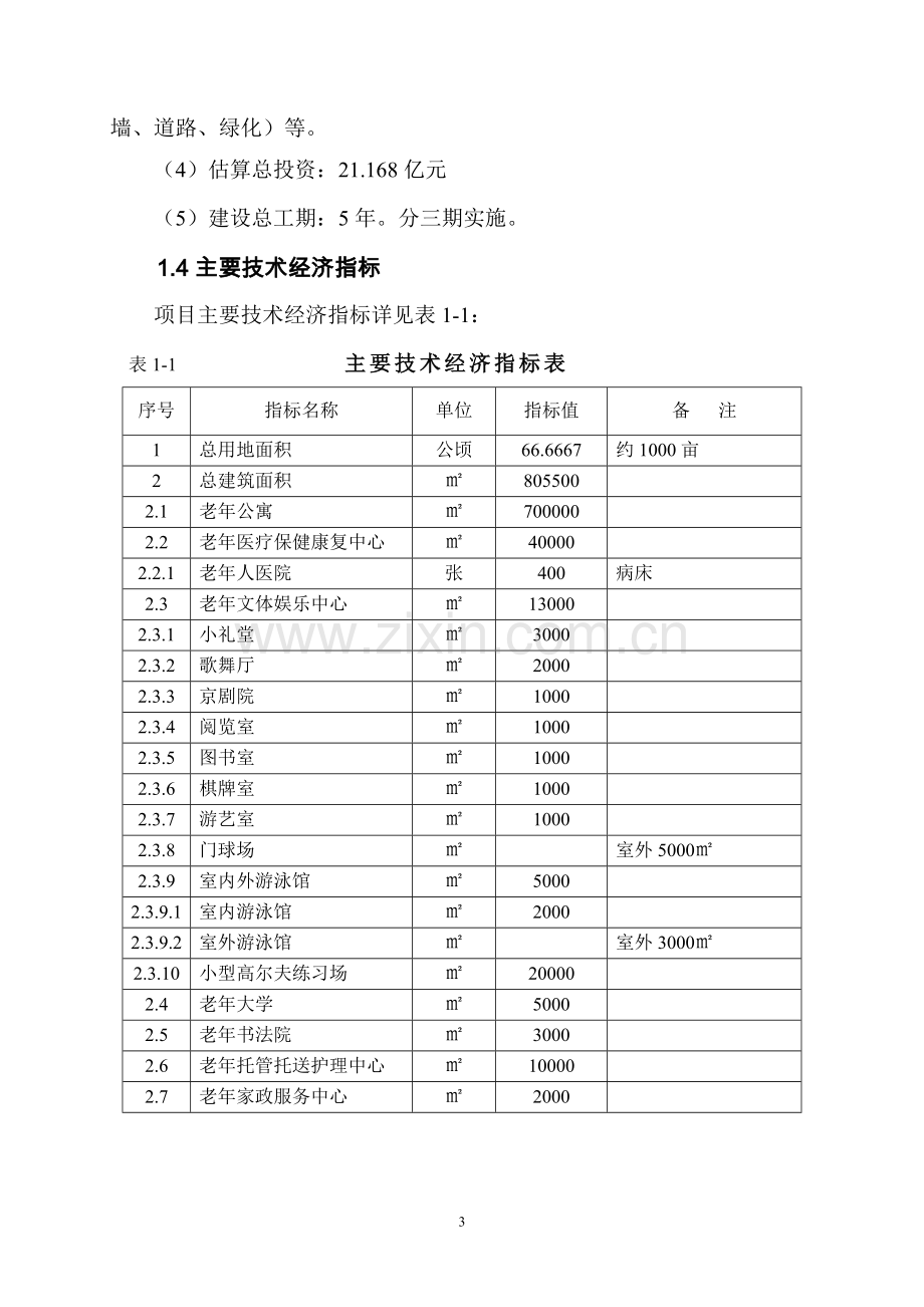 南方某老年生活娱乐设施项目可行性分析报告.doc_第3页