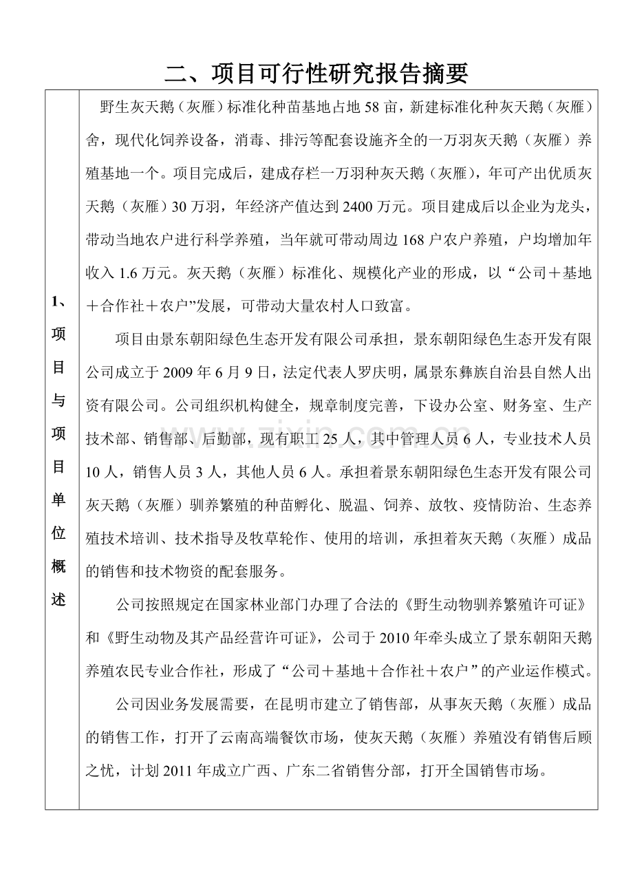 灰天鹅养殖项目可行性研究报告.doc_第1页