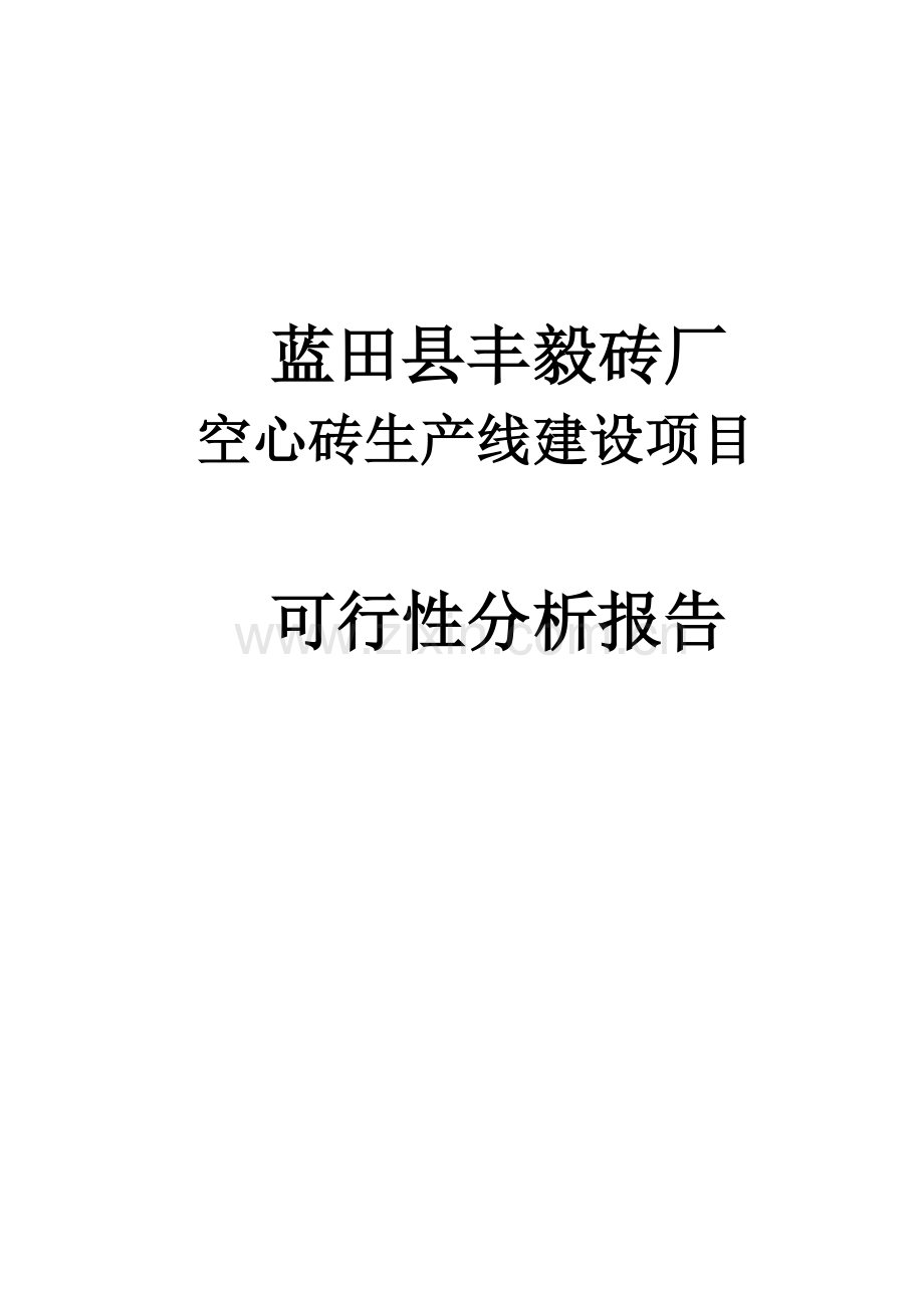 蓝田空心砖生产线建设项目可行性研究报告书(技术工艺).doc_第1页