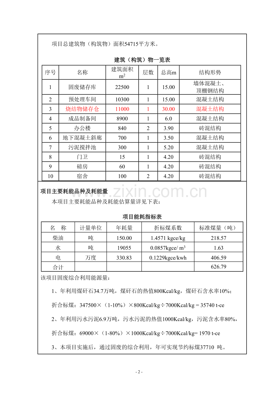 固体废弃物处理处置中心项目节能报告表.doc_第2页