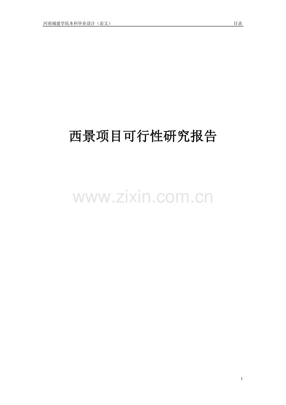 西景项目可行性研究报告.doc_第1页