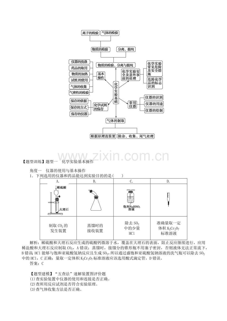 湖南省永州市2019年高考化学复习课时23化学实验基础学案.doc_第3页