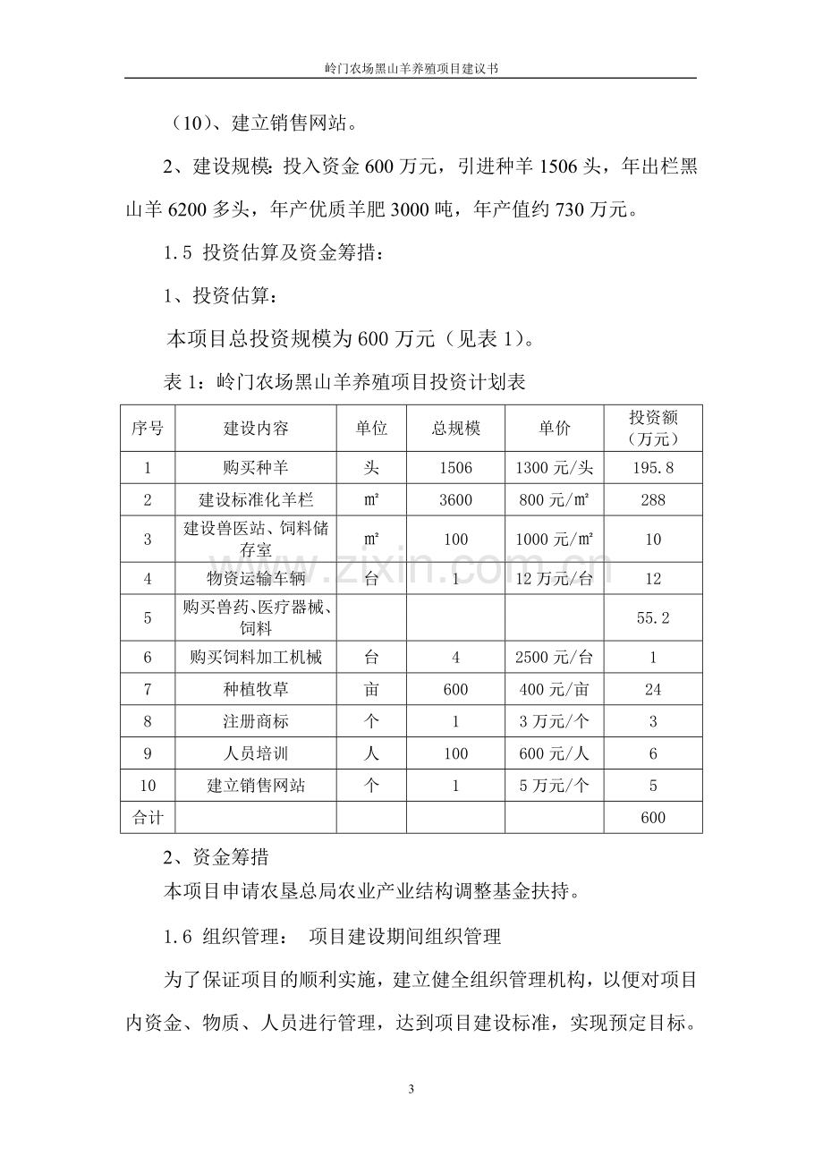 农场黑山羊养殖项目可行性研究报告.doc_第3页