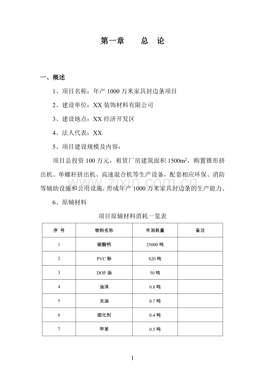 年产1000万米家具封边条可行性分析报告.doc_第3页