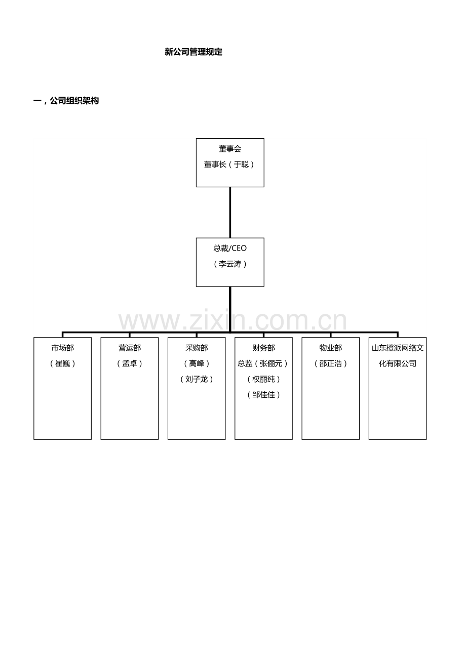 制度汇编-—新成立公司制度大全.doc_第1页