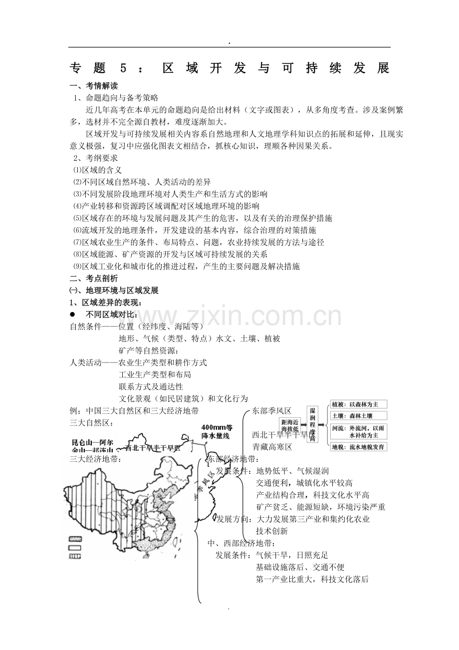 专题区域开发与可持续发展.doc_第1页