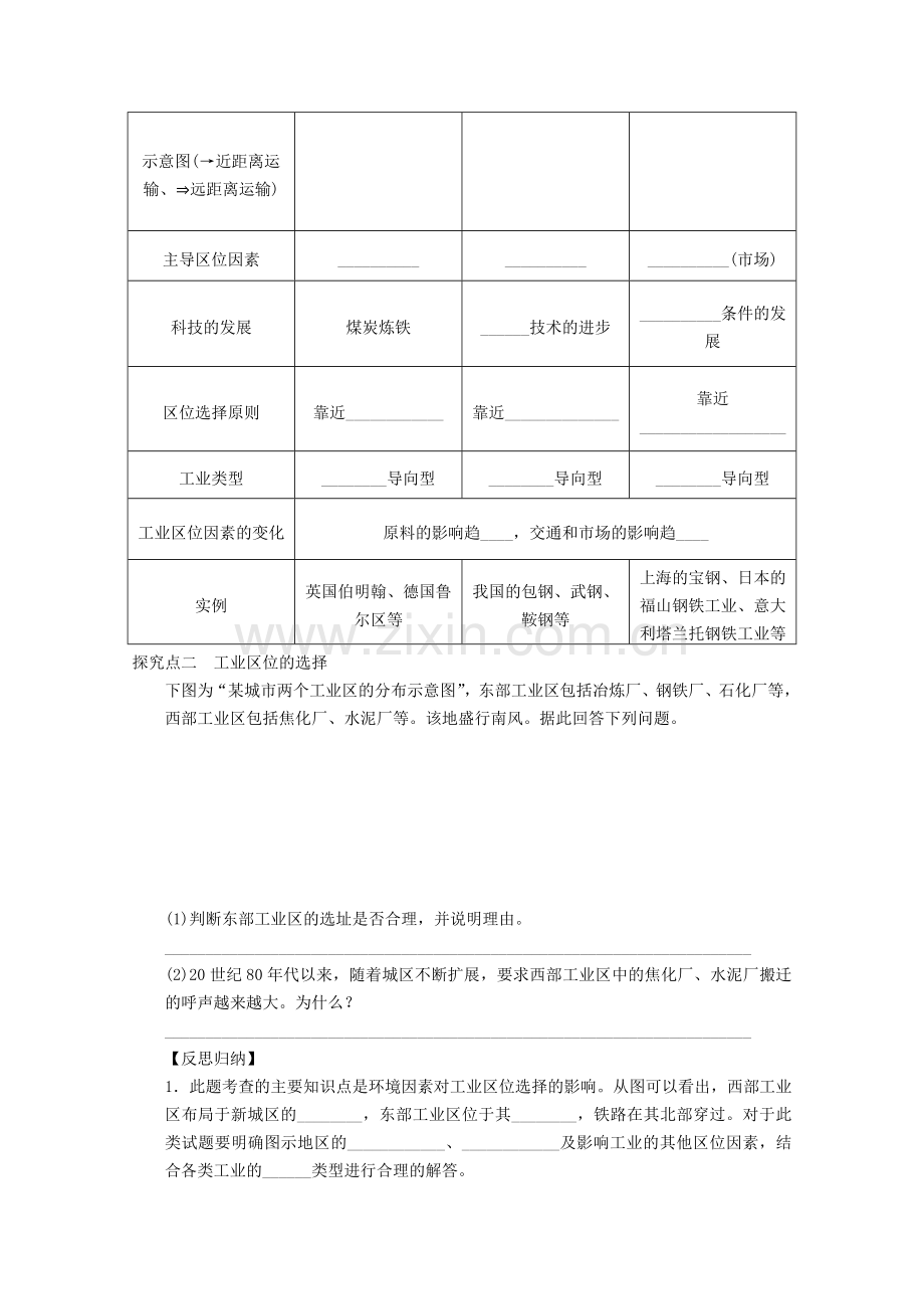 高考地理复习工业地域类型的形成与发展课时32工业的区位因素与区位选择学案新人教版.doc_第3页