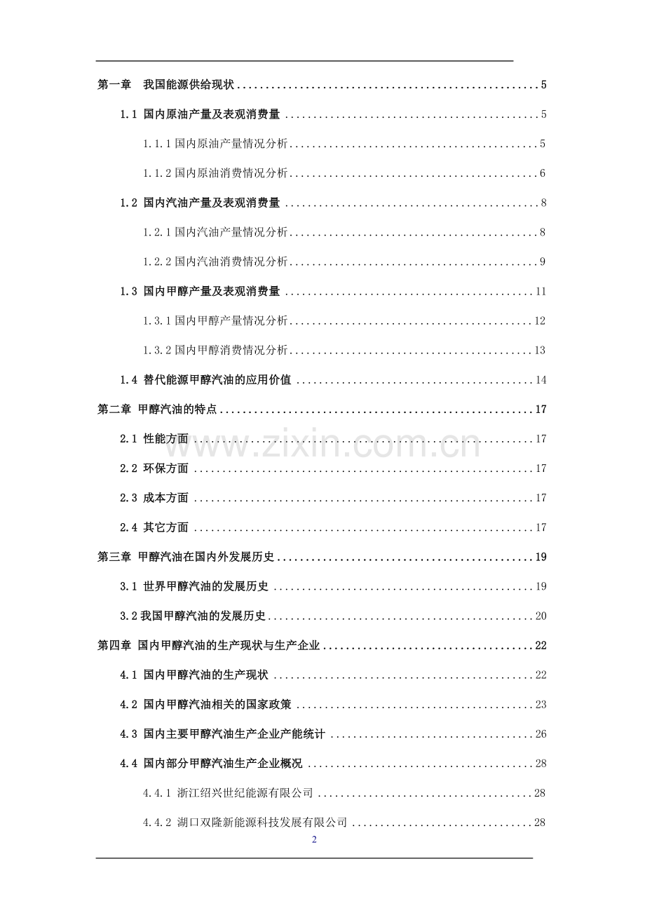 甲醇汽油市场调研报告-毕业论文.doc_第2页