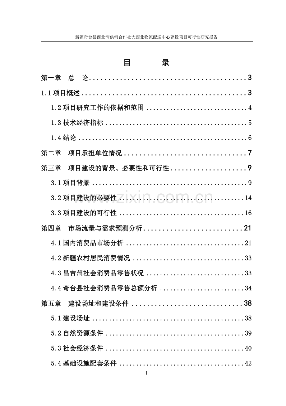 基层供销社日用消费品现代经营网络建设可行性论证报告.doc_第1页