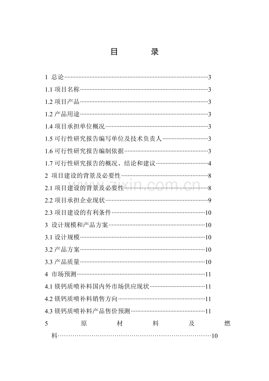 镁制品生产废物资源化再利用工程建设可行性研究报告.doc_第3页