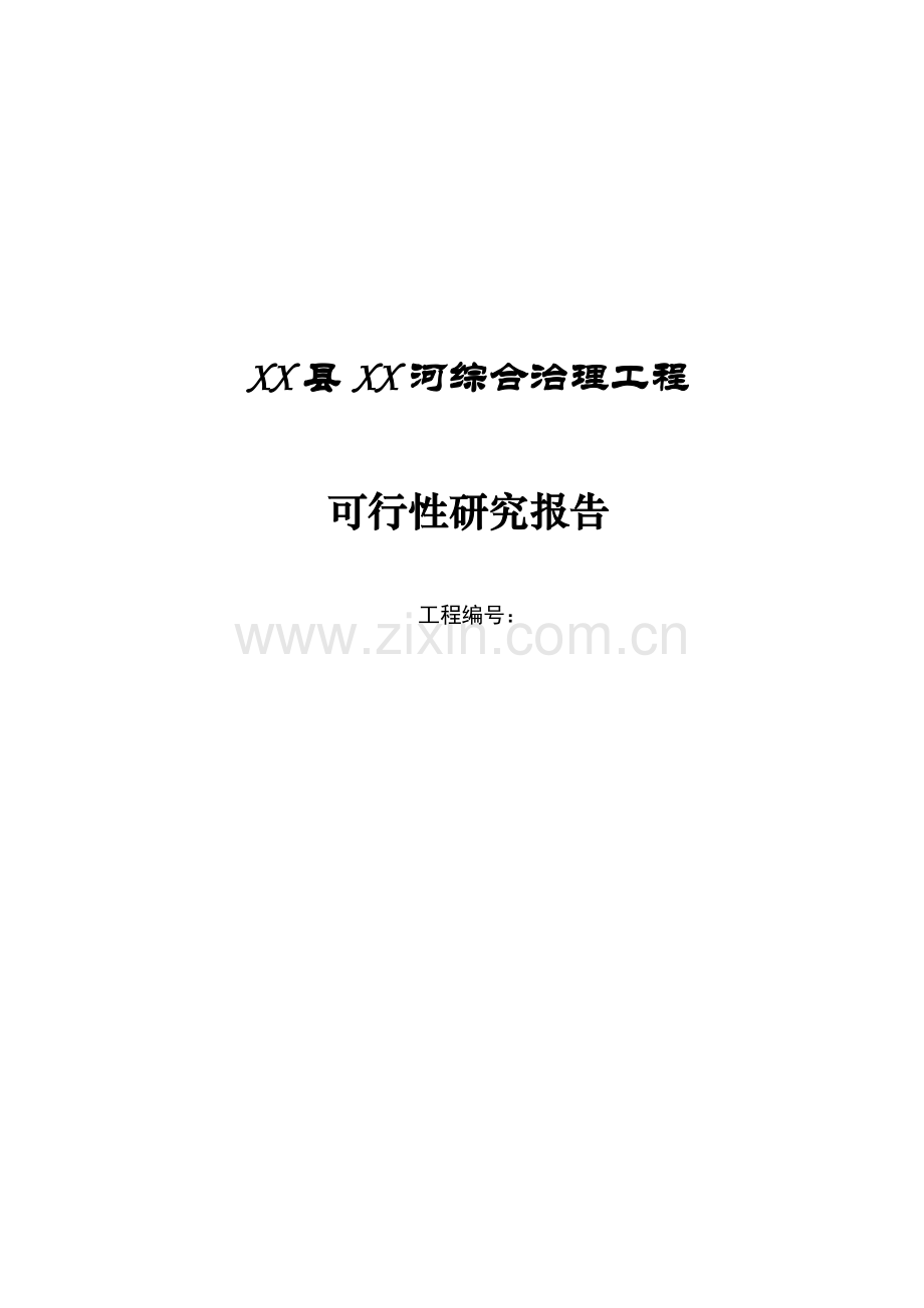 某河综合治理工程可行性研究报告书.doc_第1页