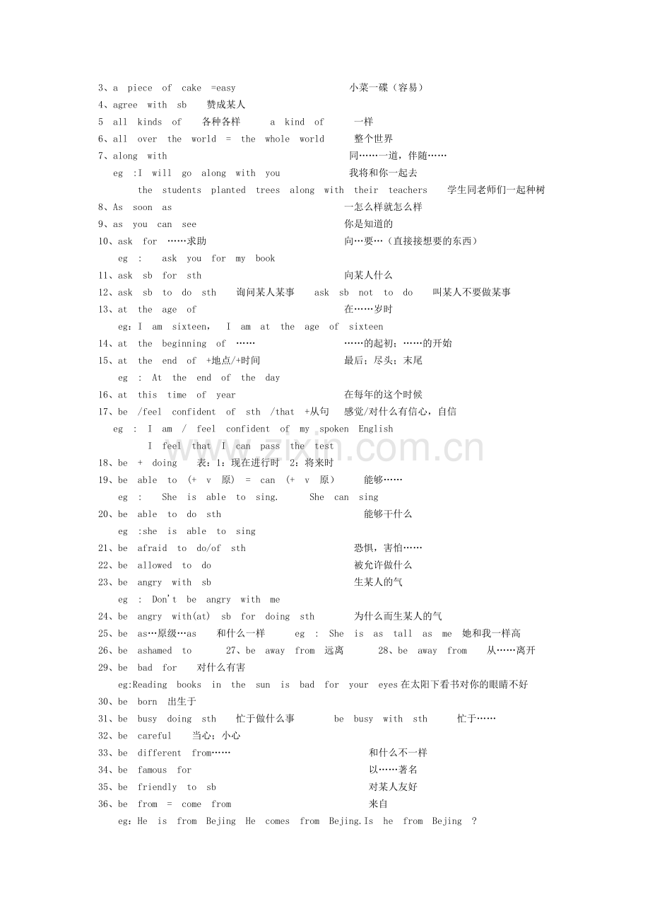 中考英语译林版重点短语直接打印版.doc_第2页