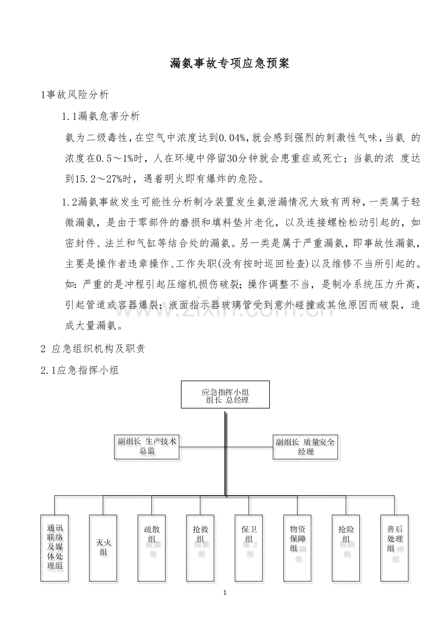 漏氨事故专项应急预案.doc_第1页