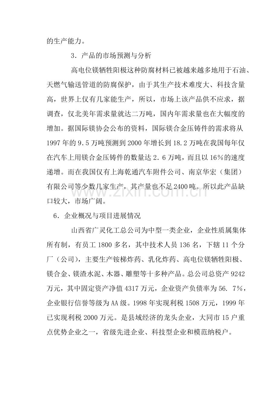 镁合金产业化工程可行性论证报告.doc_第2页