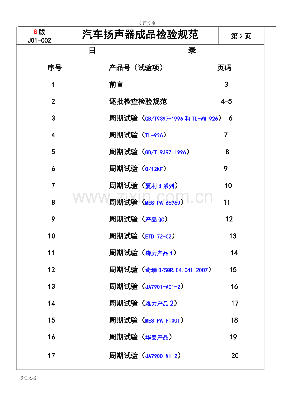 汽车扬声器成品检验要求规范2013.8.29G版.doc_第3页