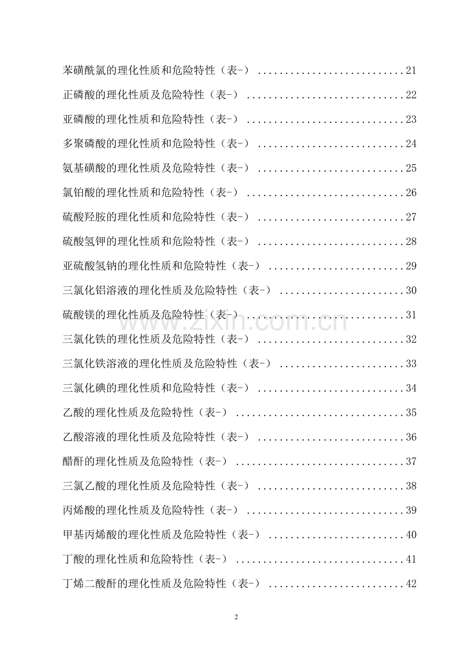 危险化学品特性表第8类.doc_第2页