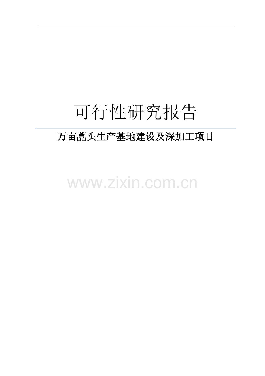 万亩藠头生产基地建设及深加工项目可行性论证报告.doc_第1页