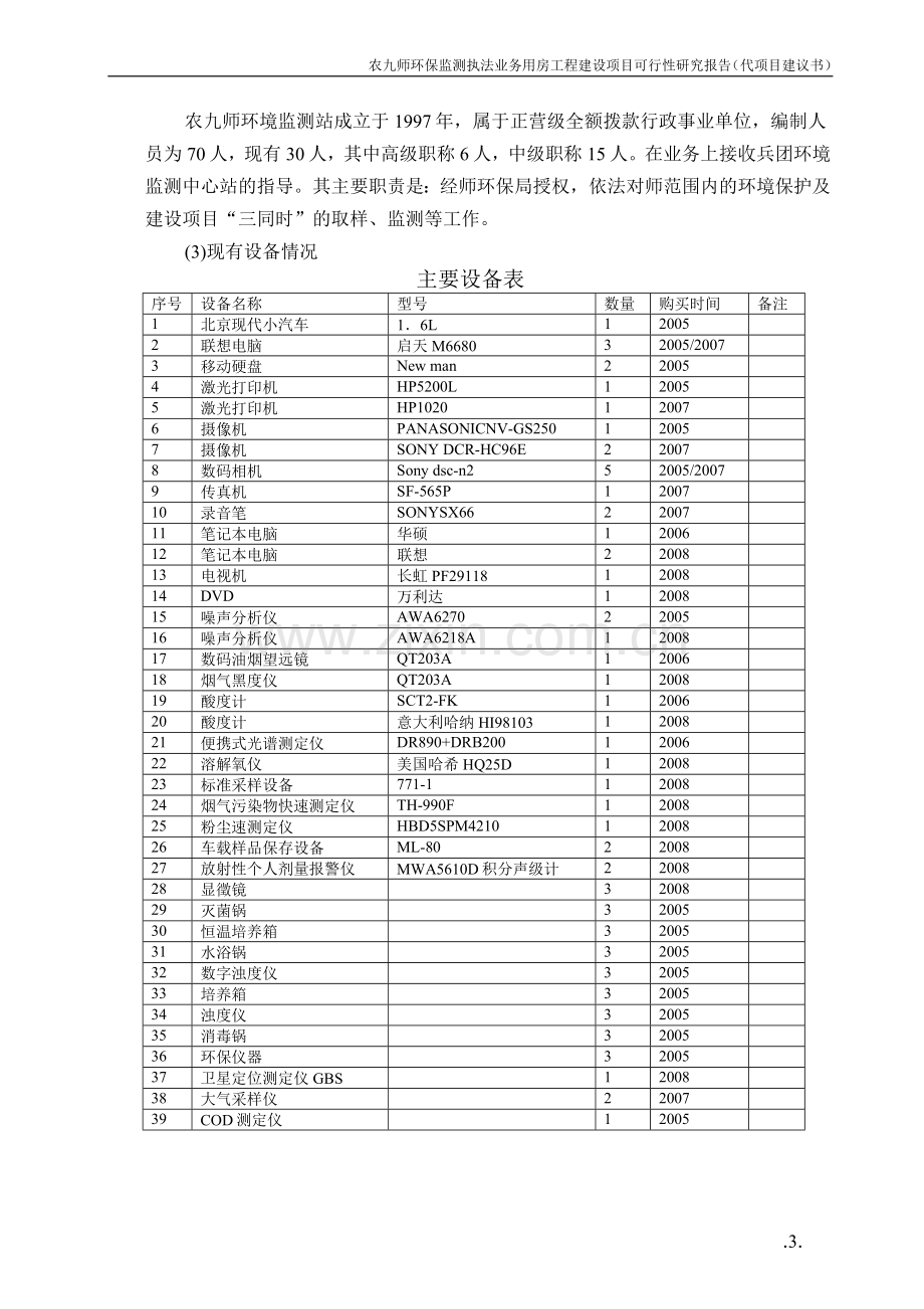 农九师环保监测执法业务用房工程建设项目可行性论证报告(代项目建议书).doc_第3页